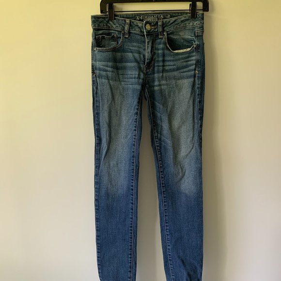 American Eagle Mid Rise Skinny Jeans - Picture 1 of 4